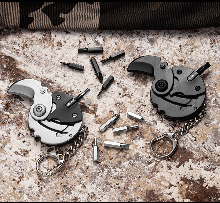 Mini Coin Knife Outdoor Knife Self-Defense Portable Knife Folding Knife Keychain Pendant Multifunction Screw Tools Mini Coin Knife Outdoor Knife Self-Defense Portable Knife Folding Knife Keychain Pendant Multifunction Screw Tools
