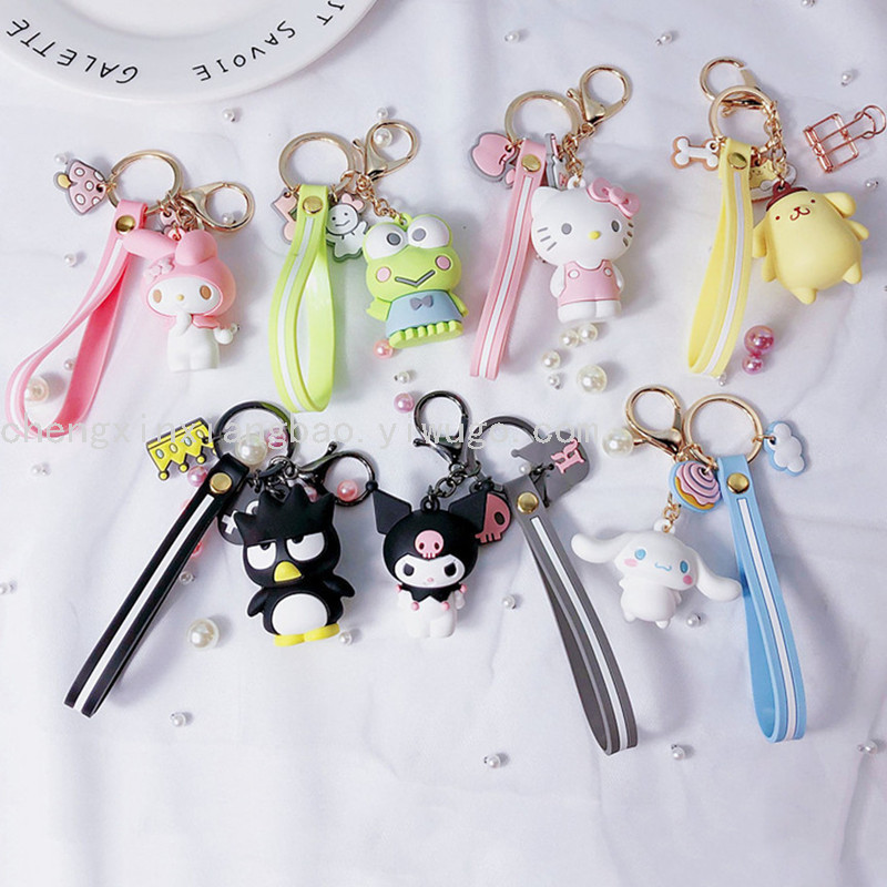 bag Japanese and South Korean Cute Cartoons KT Series Doll Keychain Couple Women&#039;s Bag Key Ring Pendant Creative Gift