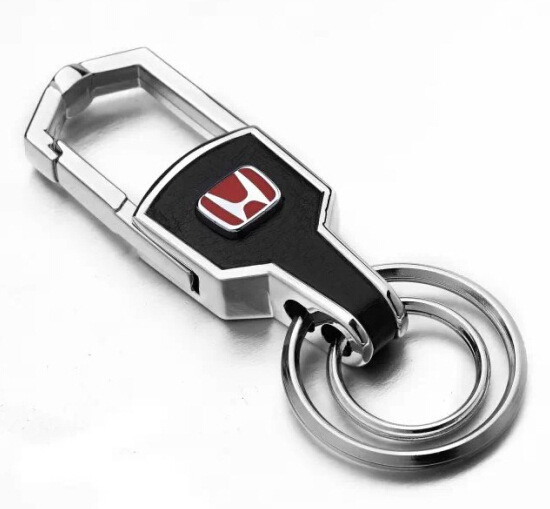 Suitable for Car Keychain Crafts Promotion Metal Keychain Leather Buckle Can Be Customized DoubleSided Standard Keychain