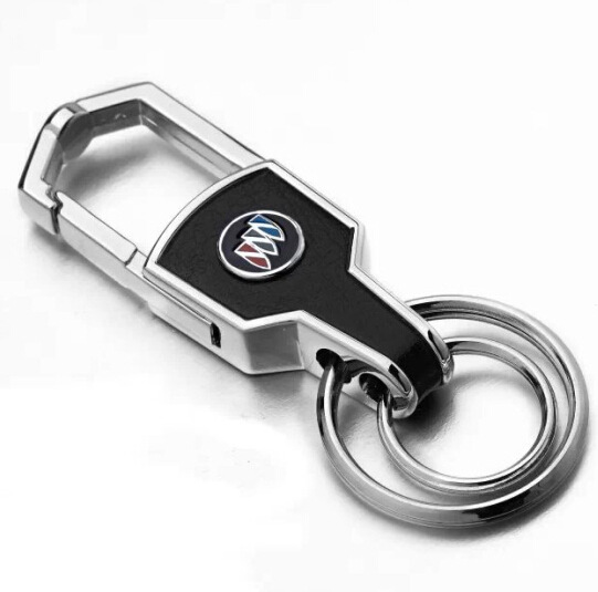 Suitable for Car Keychain Crafts Promotion Metal Keychain Leather Buckle Can Be Customized DoubleSided Standard Keychain