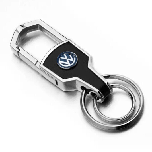 Suitable for Car Keychain Crafts Promotion Metal Keychain Leather Buckle Can Be Customized DoubleSided Standard Keychain