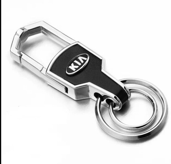 Suitable for Car Keychain Crafts Promotion Metal Keychain Leather Buckle Can Be Customized DoubleSided Standard Keychain