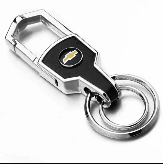 Suitable for Car Keychain Crafts Promotion Metal Keychain Leather Buckle Can Be Customized DoubleSided Standard Keychain