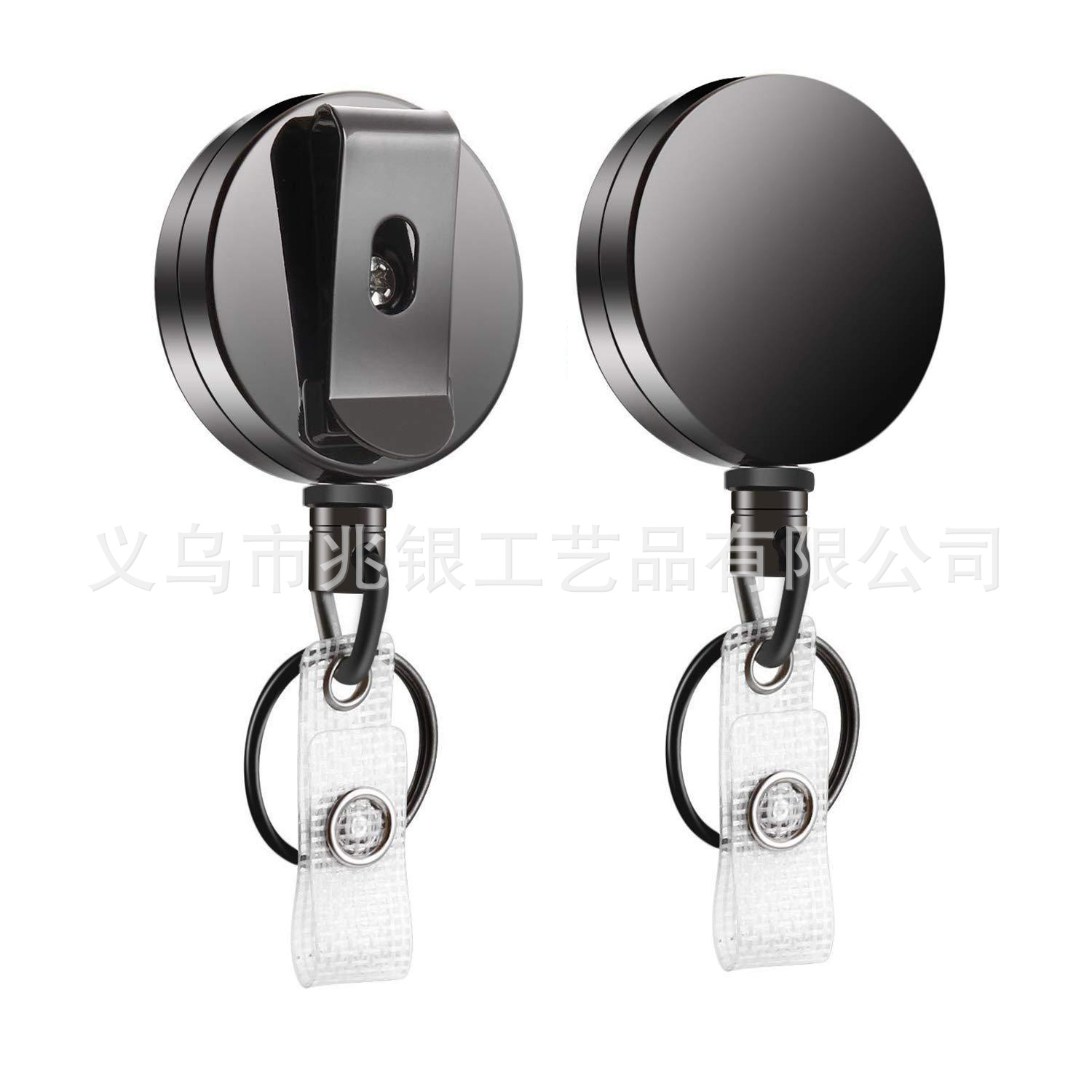 Hot Selling Amazon Alloy 4cm Gun Black Gray Strong Telescopic Can Buckle Pull Peels Keychain Hot Selling Amazon Alloy 4cm Gun Black Gray Strong Telescopic Can Buckle Pull Peels Keychain