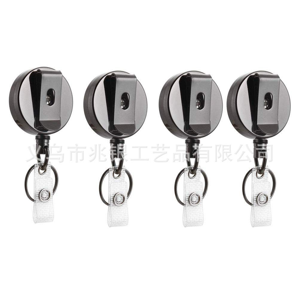 Hot Selling Amazon Alloy 4cm Gun Black Gray Strong Telescopic Can Buckle Pull Peels Keychain Hot Selling Amazon Alloy 4cm Gun Black Gray Strong Telescopic Can Buckle Pull Peels Keychain