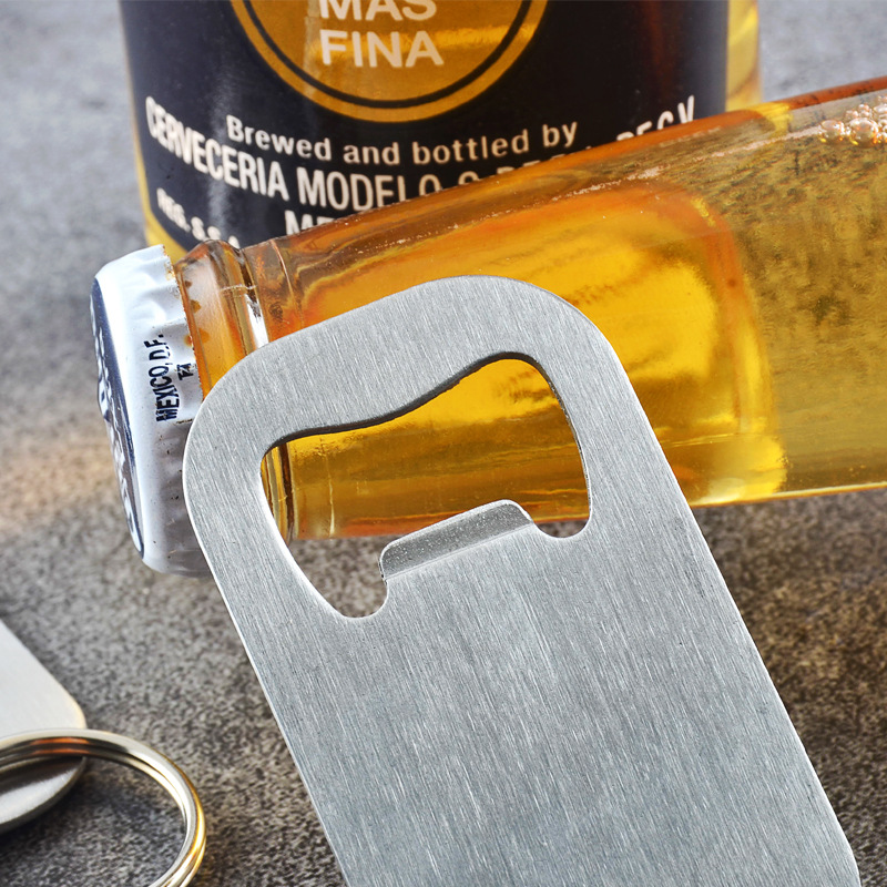Creative Stainless Steel Bottle Opener Simple Fashion Soda Drink Screwdriver Keychain Beer Bottle Opener