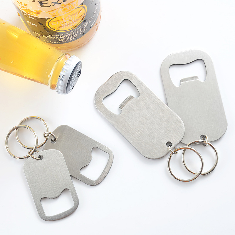 Creative Stainless Steel Bottle Opener Simple Fashion Soda Drink Screwdriver Keychain Beer Bottle Opener