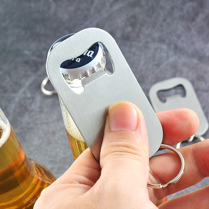 Creative Stainless Steel Bottle Opener Simple Fashion Soda Drink Screwdriver Keychain Beer Bottle Opener