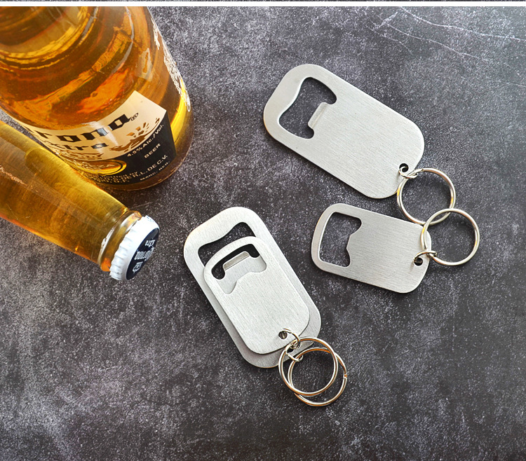 Creative Stainless Steel Bottle Opener Simple Fashion Soda Drink Screwdriver Keychain Beer Bottle Opener