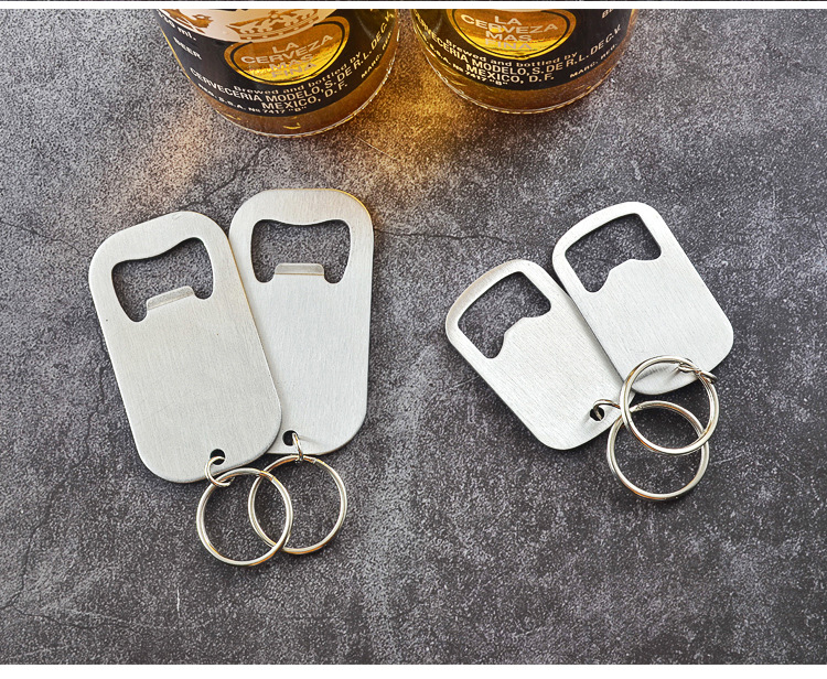 Creative Stainless Steel Bottle Opener Simple Fashion Soda Drink Screwdriver Keychain Beer Bottle Opener