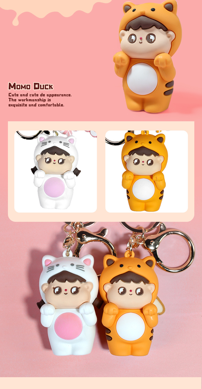 Cute Cartoon Tiger Year Keychain Doll Tiger Cat Couple Men's and Women's Backpacks Pendant Epoxy Hanging Ornaments Cute Cartoon Tiger Year Keychain Doll Tiger Cat Couple Men's and Women's Backpacks Pendant Epoxy Hanging Ornaments