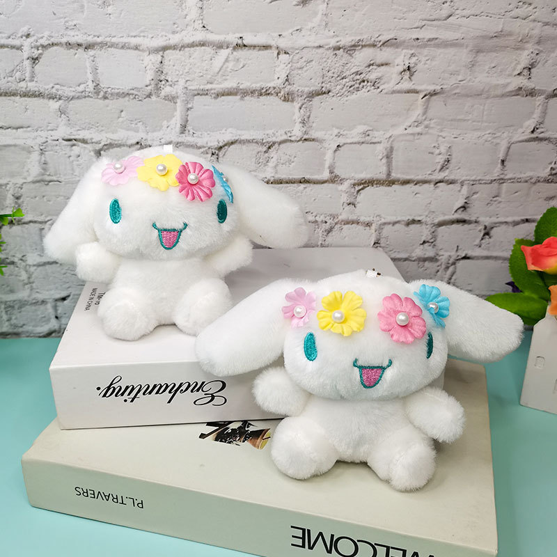 Big Ear Dog Cinnamoroll Babycinnamoroll Little White Plush Doll Cute Girls&#039; Bags Small Pendant Doll Toy Doll Keychain