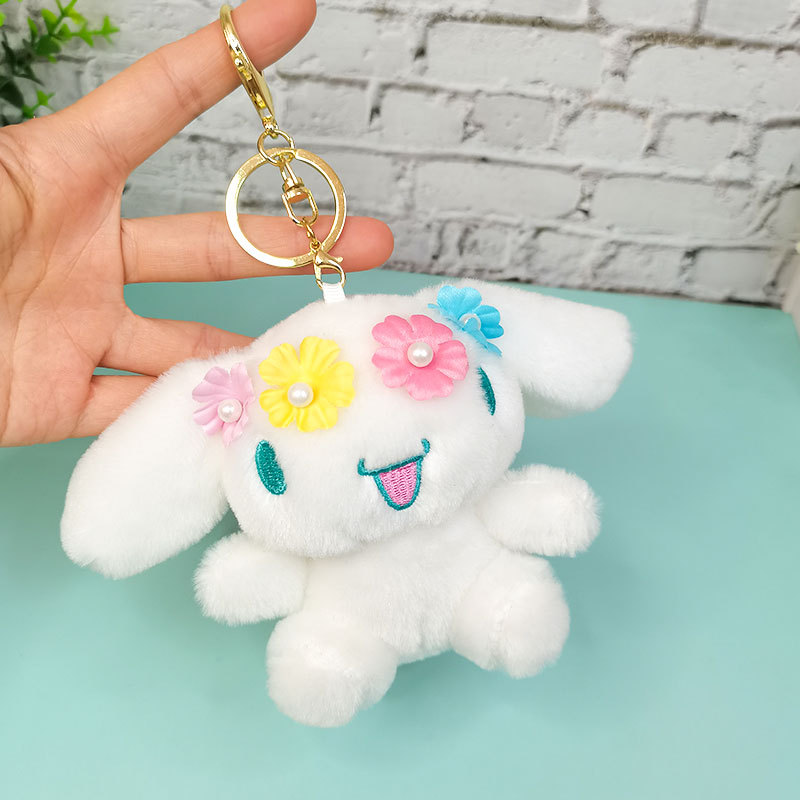 Big Ear Dog Cinnamoroll Babycinnamoroll Little White Plush Doll Cute Girls&#039; Bags Small Pendant Doll Toy Doll Keychain