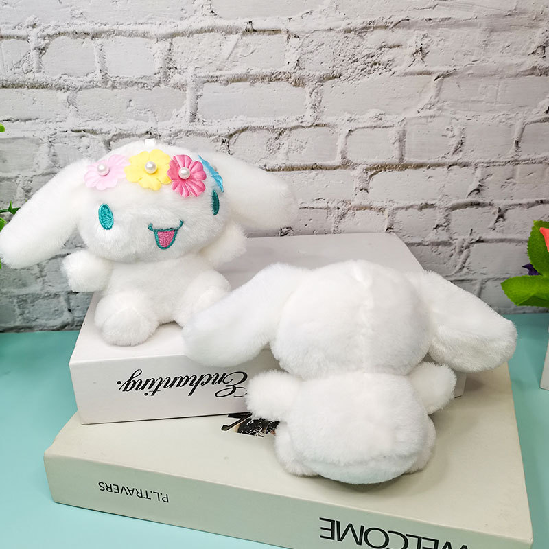 Big Ear Dog Cinnamoroll Babycinnamoroll Little White Plush Doll Cute Girls' Bags Small Pendant Doll Toy Doll Keychain