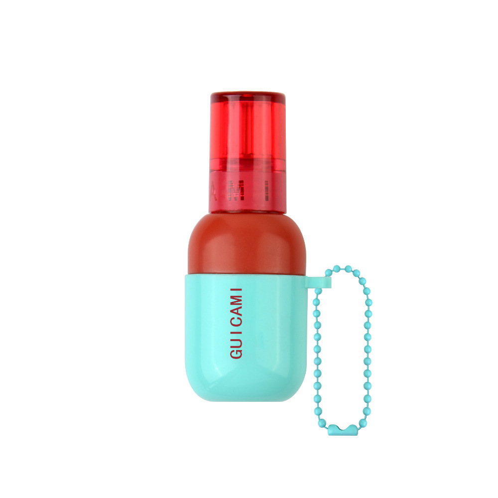 Guicami Pendant Keychain Lip Lacquer Red Lip Mud Lip Gloss Long-Lasting White Female Cheap Student
