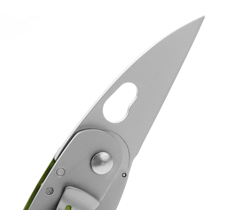 New Creative Gift Leaf Knife Folding Knife Aluminum Handle Color Mini Portable Keychain Portable Fruit Knife