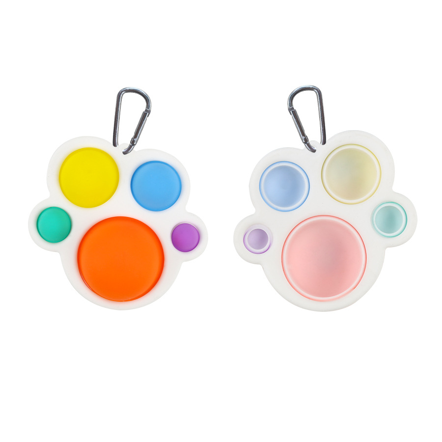 Fidget Simple Dimple Toy Keychain Pendant Deratization Pioneer Silicone Pressure Reduction Toy Hand-Shaped Brush