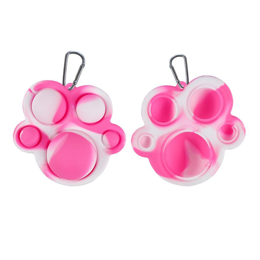 Fidget Simple Dimple Toy Keychain Pendant Deratization Pioneer Silicone Pressure Reduction Toy Hand-Shaped Brush