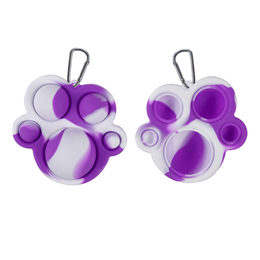 Fidget Simple Dimple Toy Keychain Pendant Deratization Pioneer Silicone Pressure Reduction Toy Hand-Shaped Brush