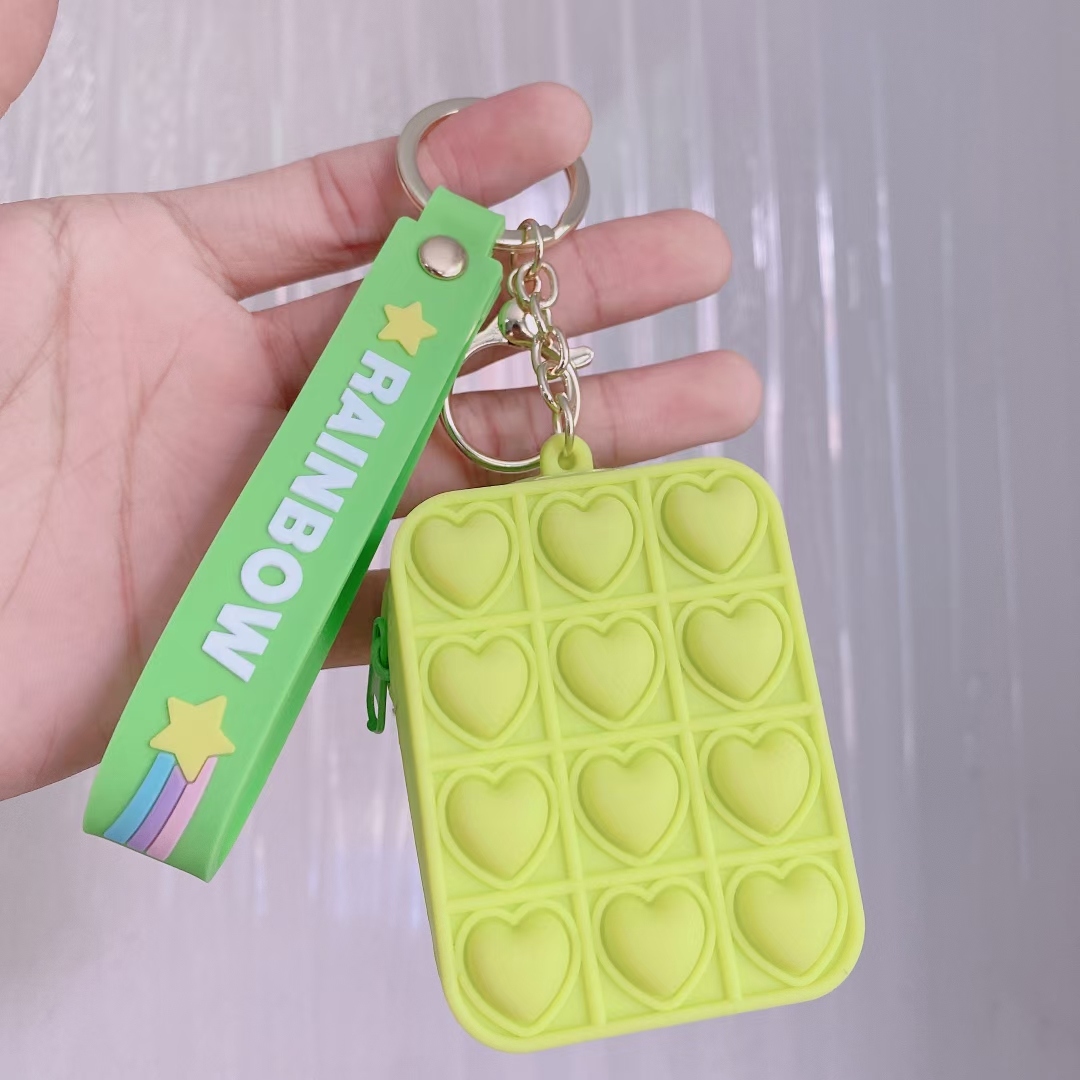 Cross-Border New Bubble Music Decompression Coin Purse Mouse Killer Pioneer Fingertip Pressing Keychain Pendant Mobile Phone Bag