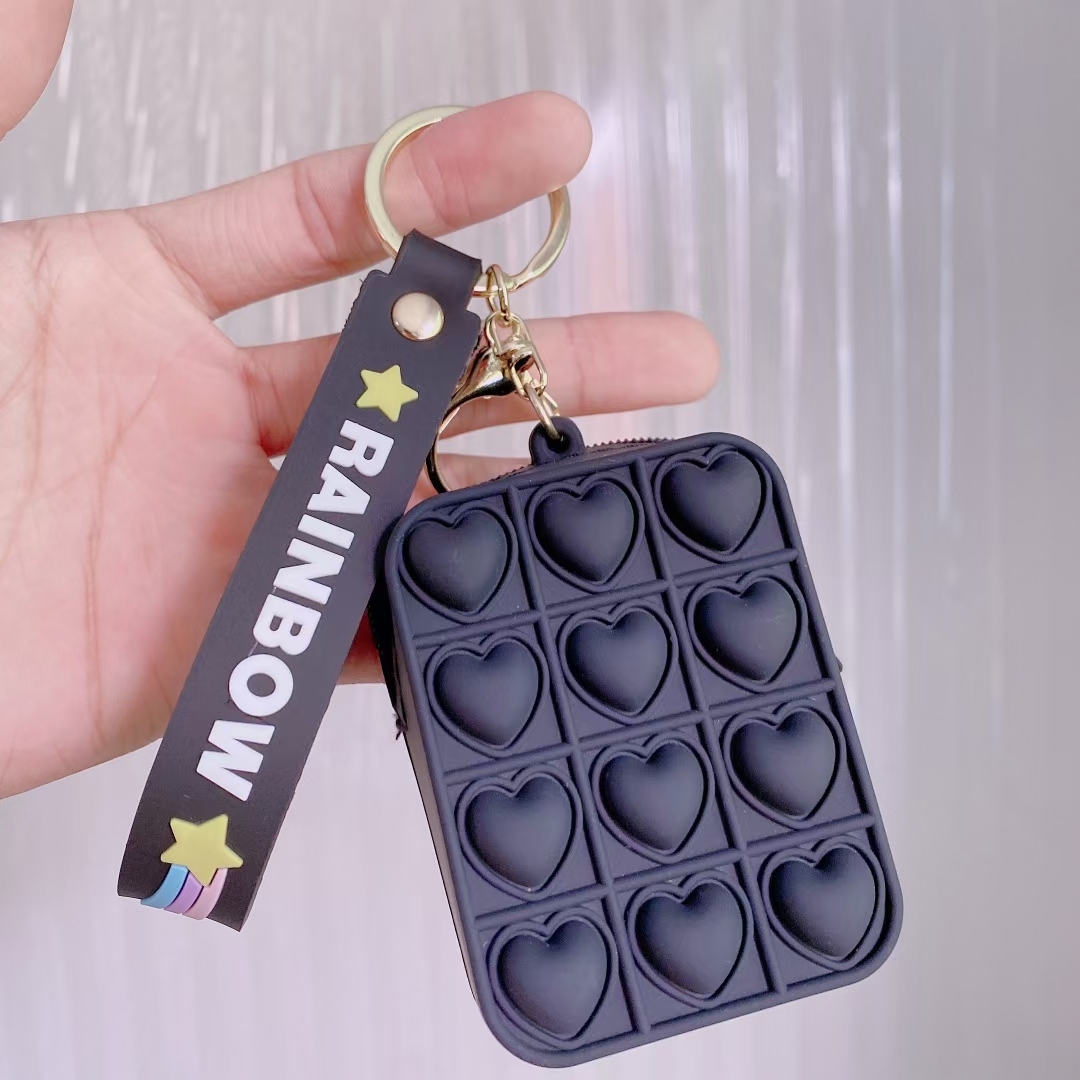 Cross-Border New Bubble Music Decompression Coin Purse Mouse Killer Pioneer Fingertip Pressing Keychain Pendant Mobile Phone Bag