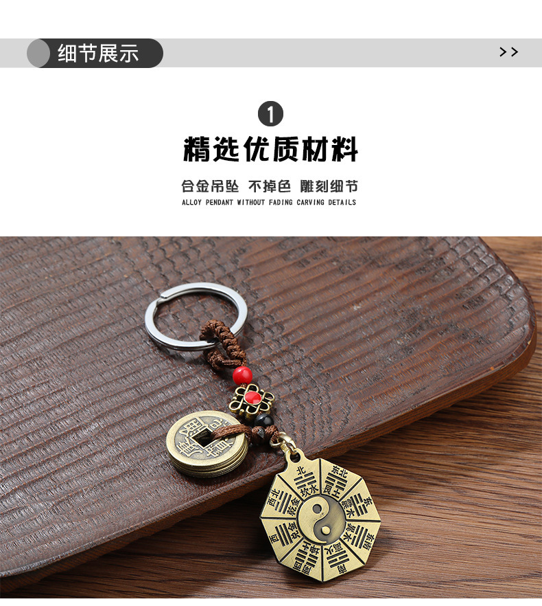 Copper Gourd Keychain Decorative Pendant Personality Creative Imitation Brass Men's Car Keychain Accessories Copper Gourd Keychain Decorative Pendant Personality Creative Imitation Brass Men's Car Keychain Accessories