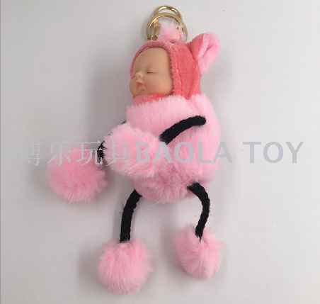 Paula Cute Plush Hanging Foot Doll Keychain Pendant Spot Wedding Throws Prize Claw Doll Foreign Trade Export