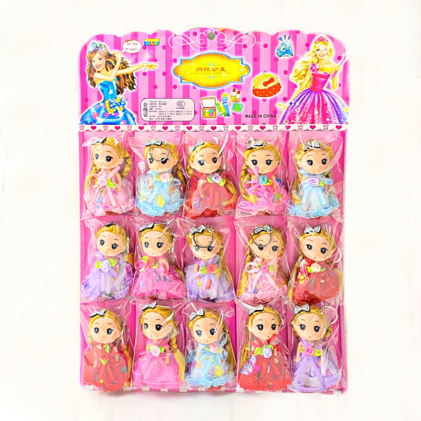 Korean Style Barbie Doll Fashion WEDDING PRINCESS Keychain Pendant Gift Creative Gift Plastic Doll Key Ring
