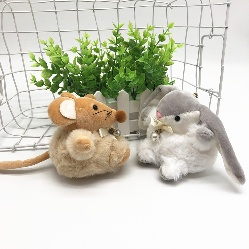 Cute Chubby round Stool Rabbit Plush Toys Keychain Mouse Pendant Wedding Drip Doll Cute Chubby round Stool Rabbit Plush Toys Keychain Mouse Pendant Wedding Drip Doll