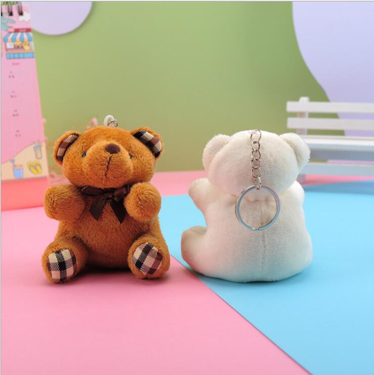 New Cute Little Bear Plush Toys Keychain Doll Pendant Children&#039;s Toy Wedding Drip Small Gift Wholesale