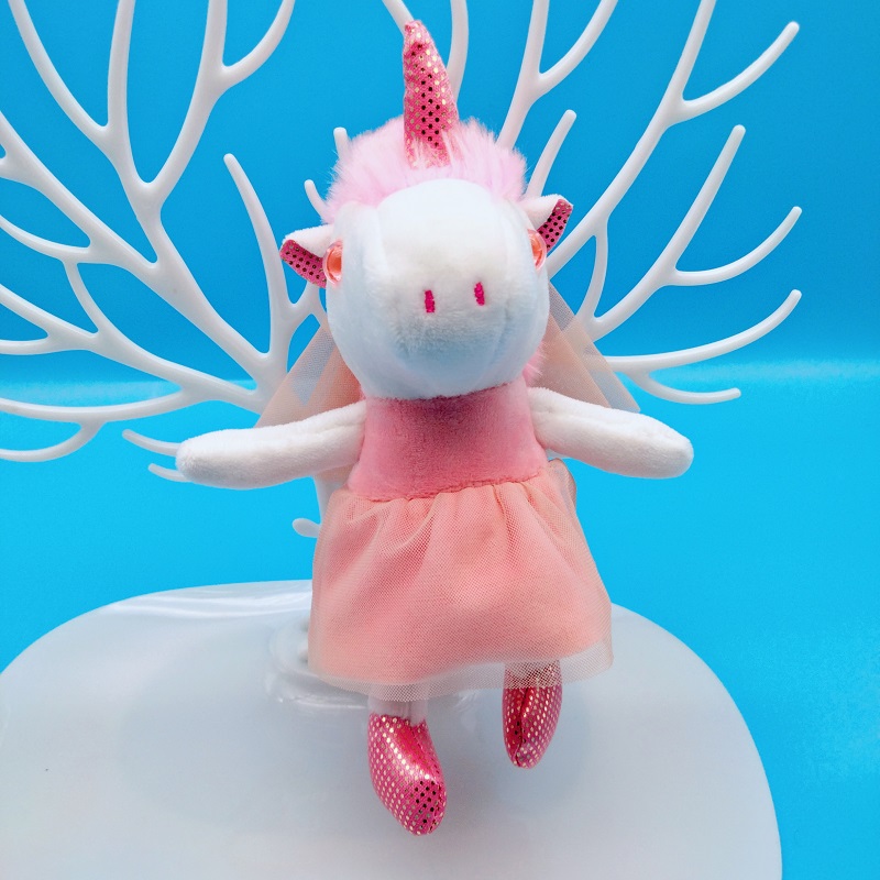 New Internet Celebrity Wedding Dress Unicorn Doll Pendant Cute Plush Toy Mini Pendant Bag Keychain Ornaments