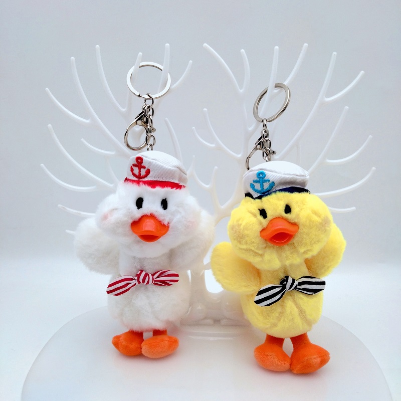 Cute Little Duck Pendant Navy Duck Plush Toy Doll Duck Keychain Wedding Throws Gift Doll Cute Little Duck Pendant Navy Duck Plush Toy Doll Duck Keychain Wedding Throws Gift Doll