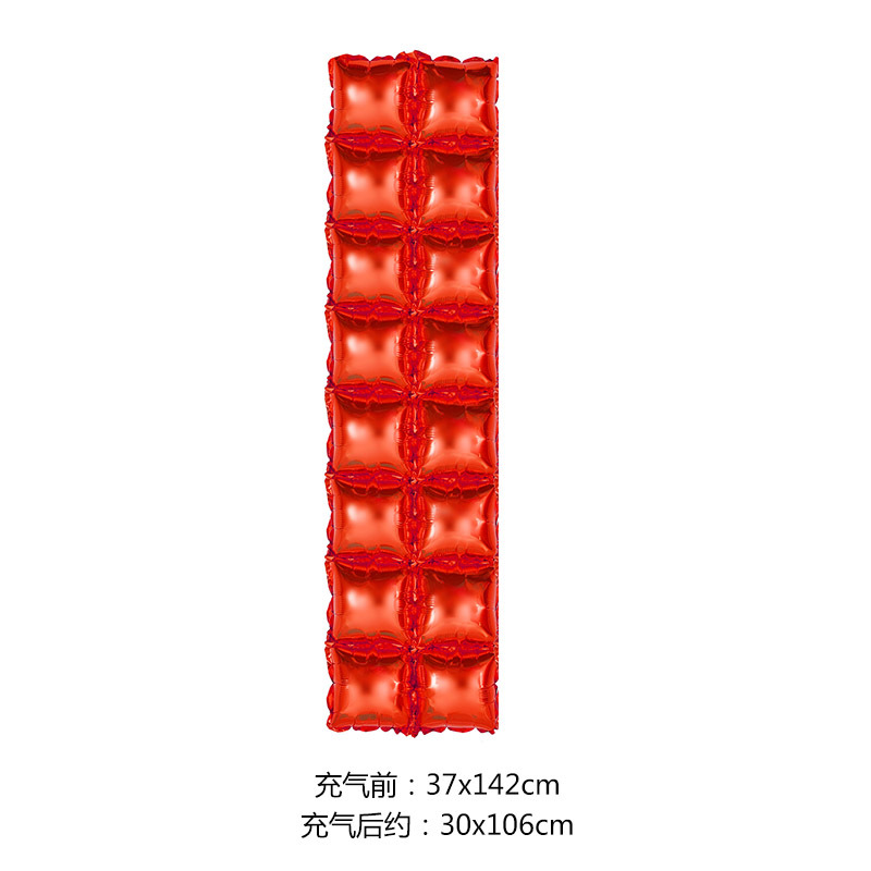 New Aluminum Balloon Background Wall Double Row Square Tinsel Curtain Aluminum Foil Balloon Party Decoration Layout Balloon Manufacturer