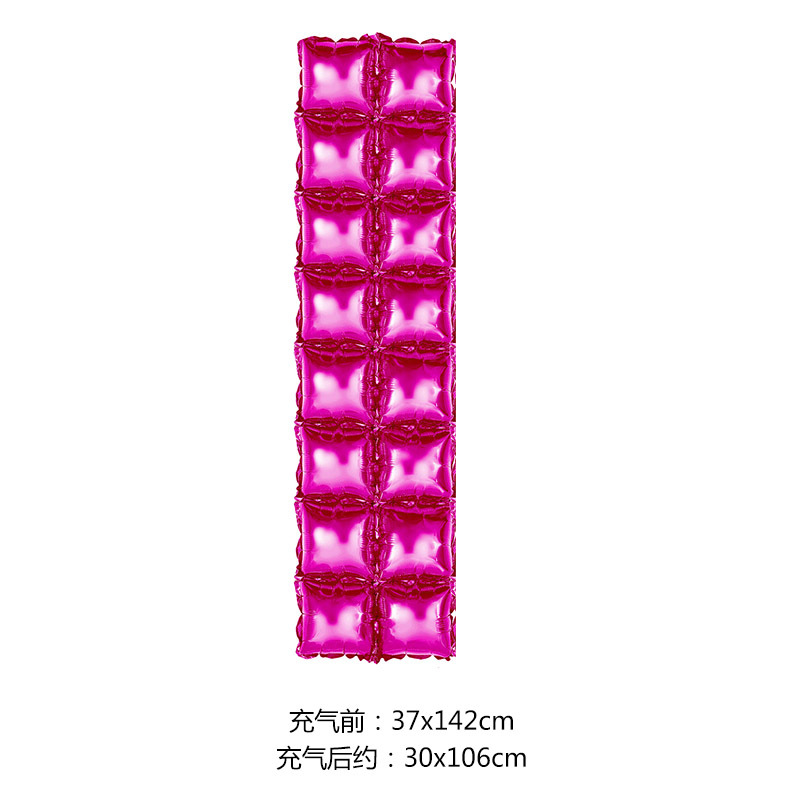 New Aluminum Balloon Background Wall Double Row Square Tinsel Curtain Aluminum Foil Balloon Party Decoration Layout Balloon Manufacturer