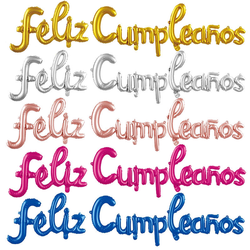 16-inch Spanish birthday letter balloon suit