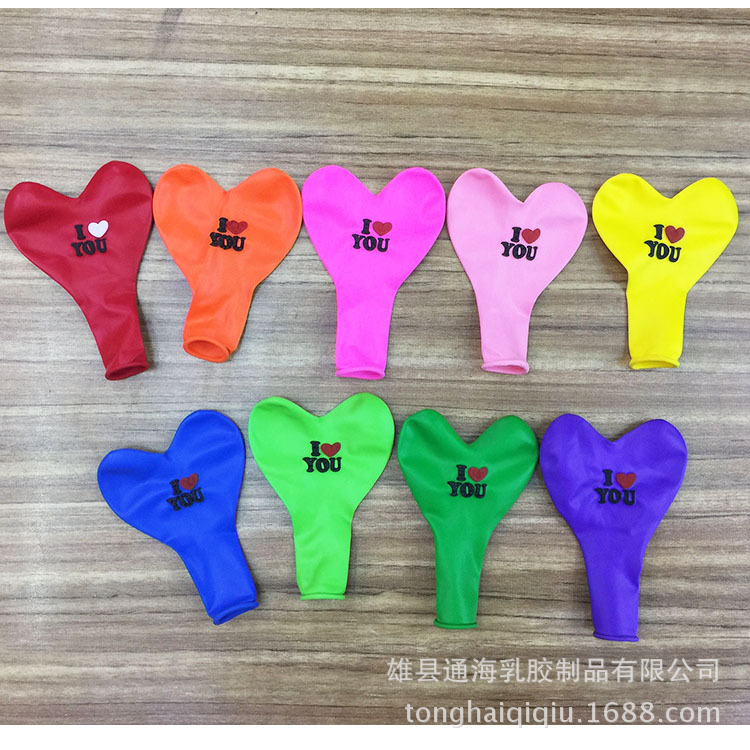 Factory Direct Sales 2.2G Thickened Chicken Hearts Love You Wedding Celebration Decoration Peach Heart Balloon Photo Decoration Heart-Shaped Balloon