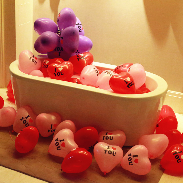 Factory Direct Sales 2.2G Thickened Chicken Hearts Love You Wedding Celebration Decoration Peach Heart Balloon Photo Decoration Heart-Shaped Balloon
