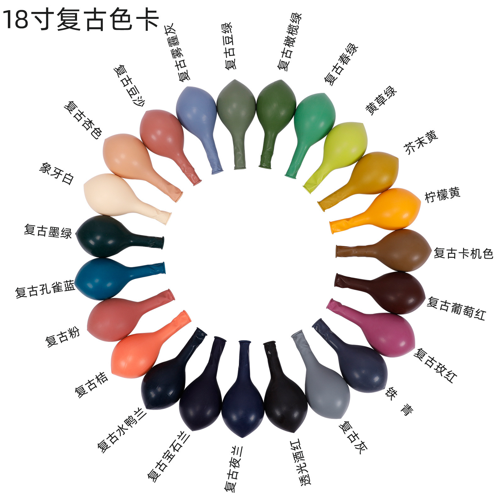 18-Inch Retro Balloon Wedding Ceremony and Wedding Room Party Decoration Wedding Arch Celebration Birthday Balloon Retro Balloon Wholesale