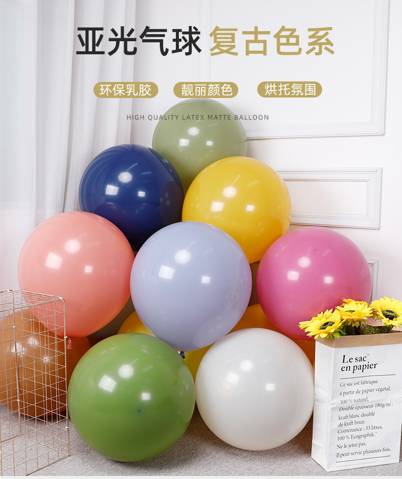 18-Inch Retro Balloon Wedding Ceremony and Wedding Room Party Decoration Wedding Arch Celebration Birthday Balloon Retro Balloon Wholesale