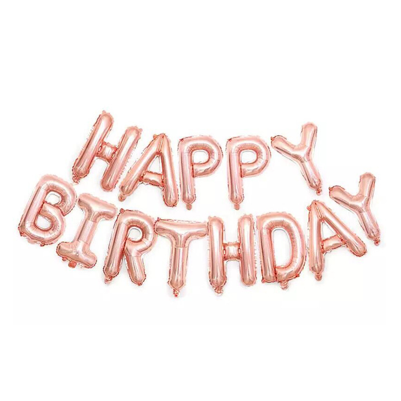 Happy Birthday Balloon Lettered Aluminum Balloon Party Accessories Wedding Set Balloon Birthday Balloon Package