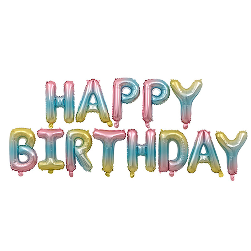 Happy Birthday Balloon Lettered Aluminum Balloon Party Accessories Wedding Set Balloon Birthday Balloon Package Happy Birthday Balloon Lettered Aluminum Balloon Party Accessories Wedding Set Balloon Birthday Balloon Package