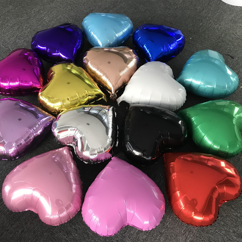 18-Inch Heart-Shaped Wedding Aluminum Foil Balloon Wedding Room Party Decoration Layout Love Aluminum Balloon
