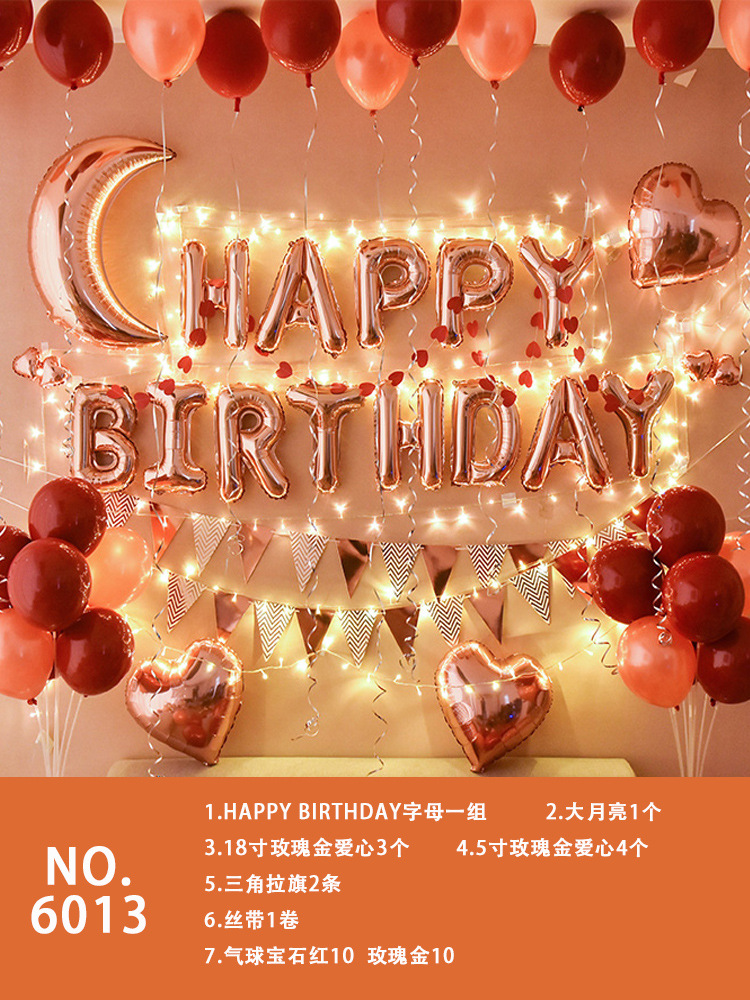Baby Full-Year Birthday Party Cake Decoration Supplies Children Adult Birthday Letter Aluminum Film Balloon Package Layout Baby Full-Year Birthday Party Cake Decoration Supplies Children Adult Birthday Letter Aluminum Film Balloon Package Layout