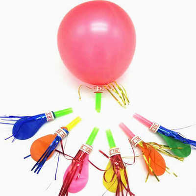 Golden wire whistling balloon children&#039;s talking toy whistling balloon baby&#039;s birthday party supplies small gifts