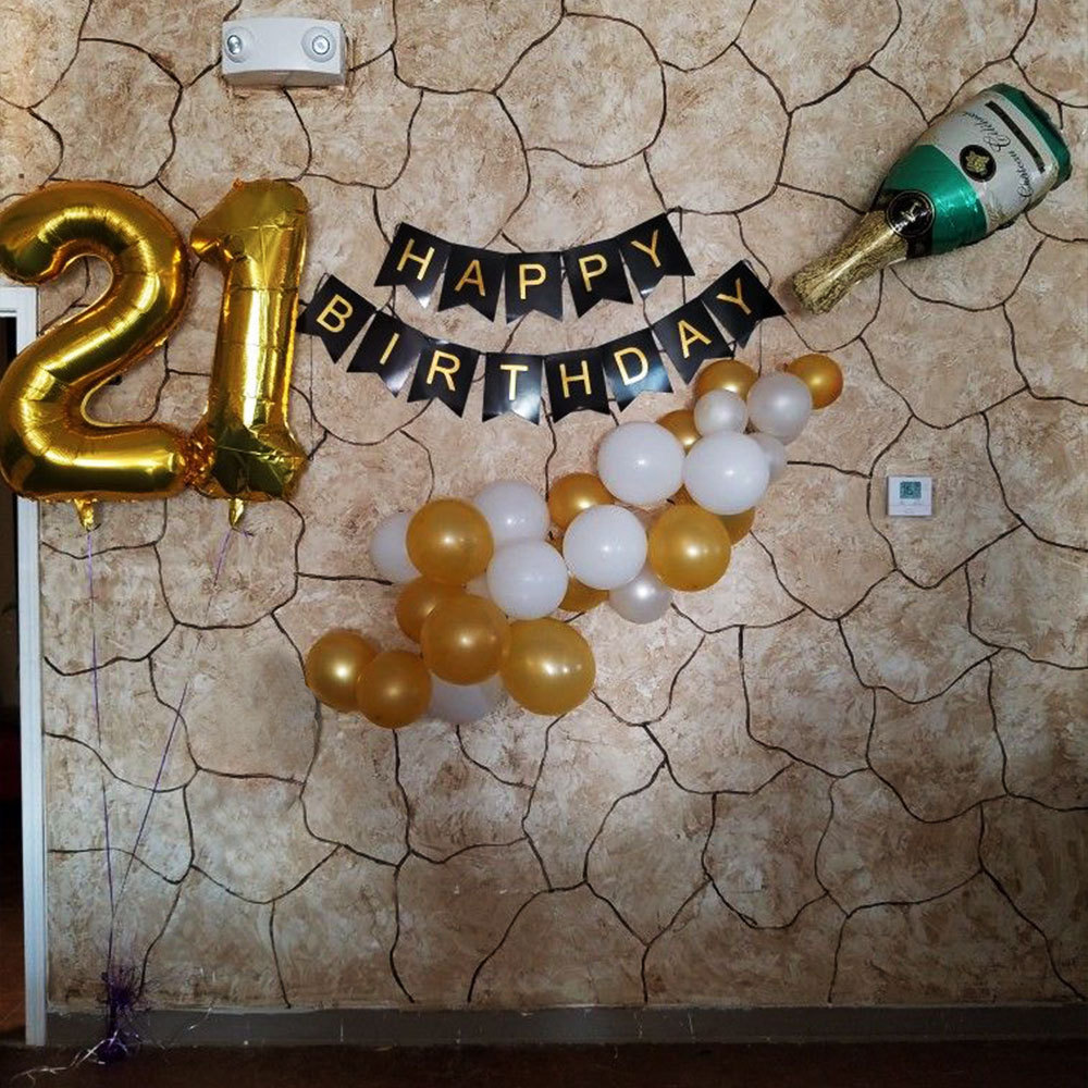 Cross-Border Amazon Champagne Wine Bottle Aluminum Film Balloon Set Wedding Party Banquet Decorative Balloon Large Wine Bottle