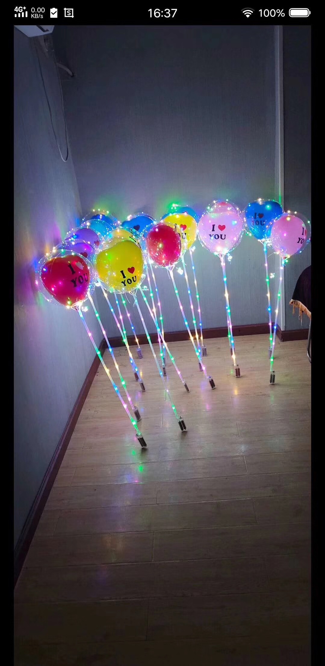 Internet Celebrity Heart-Shaped Bounce Ball Luminous Love Transparent with Light Batch Confession Ins Ball Romantic Colored Light Balloon