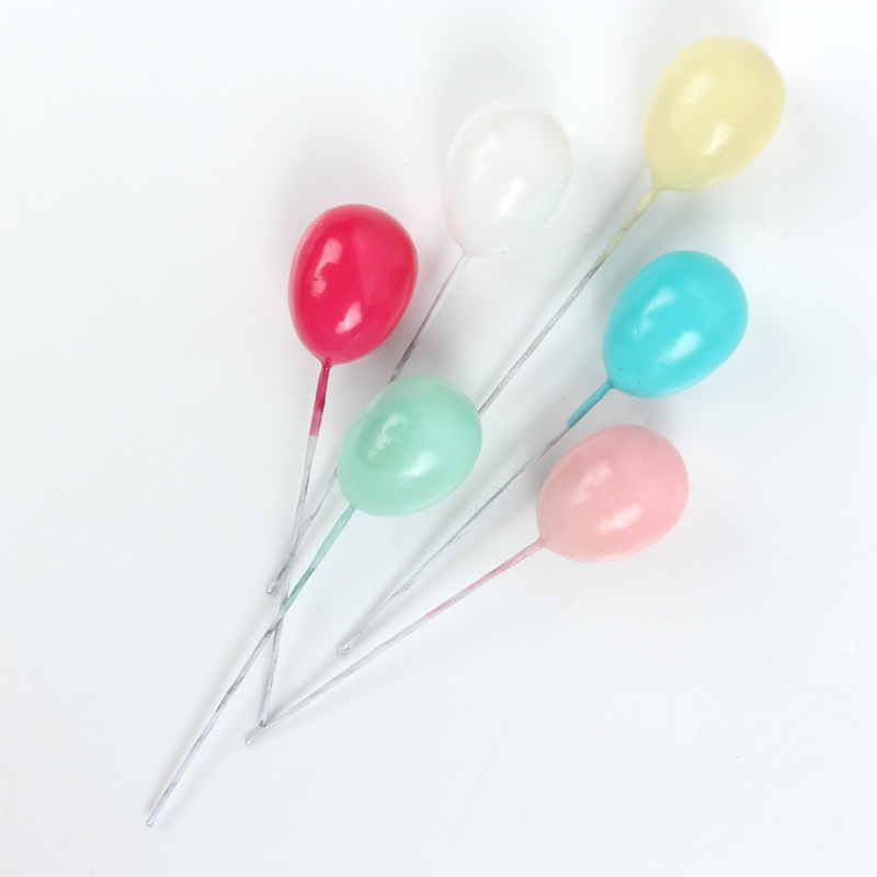 Cake Decoration Creative Colorful Balloon Pattern 6 Pieces Set Cake Decoration Accessories