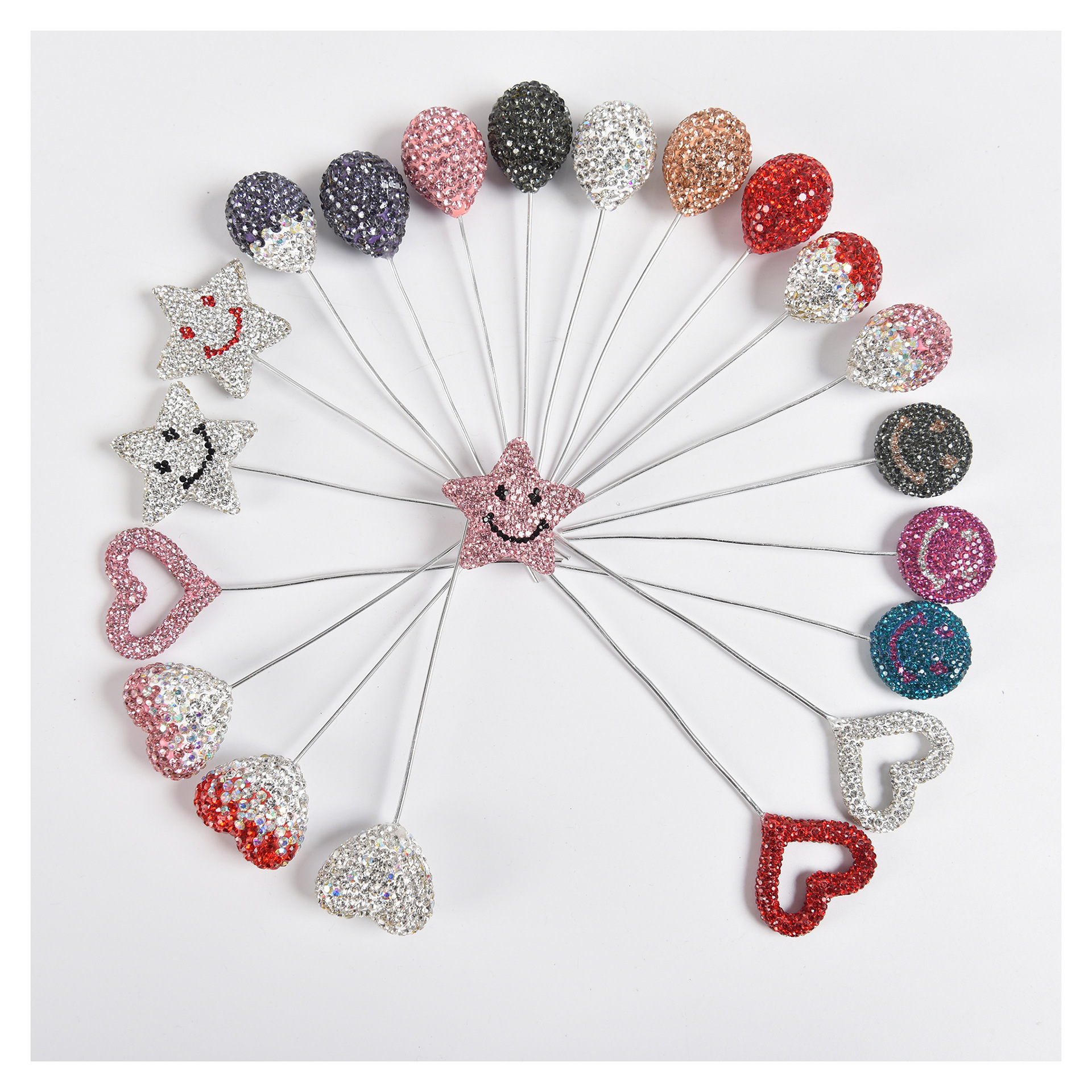 Confession Balloon Furnishings Decoration Car Accessories Rhinestone Balloon Decoration Bow Smiley Face Perfume Bottle