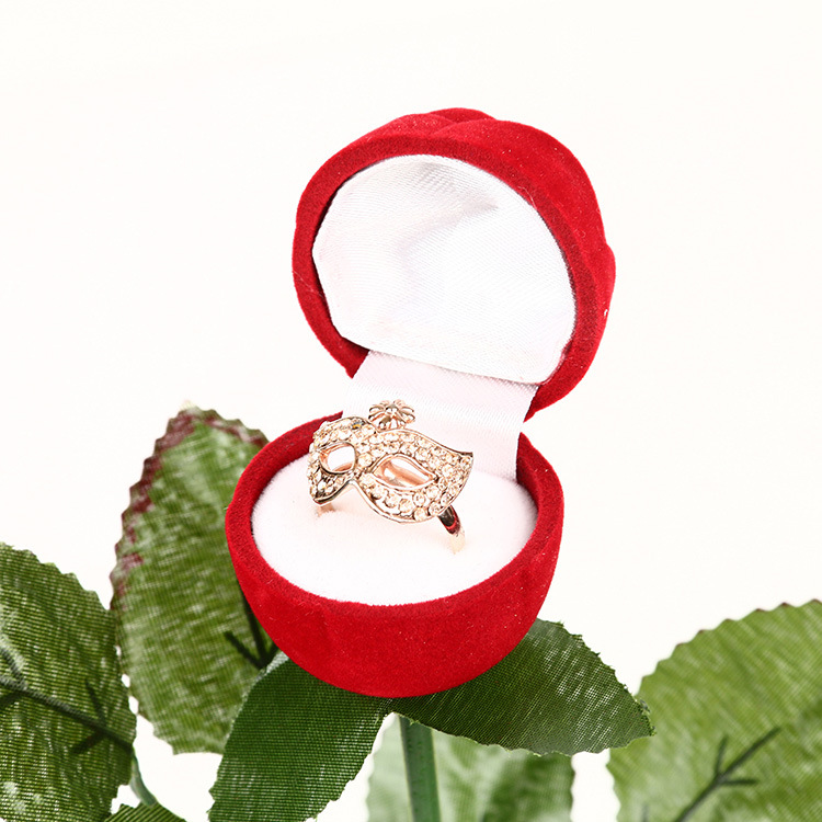 Wedding supplies red rose ring box valentine&#039;s day gift personalized creative ring box proposal ring box