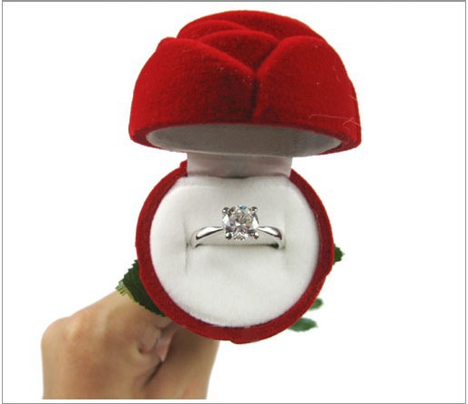 Wedding supplies red rose ring box valentine's day gift personalized creative ring box proposal ring box